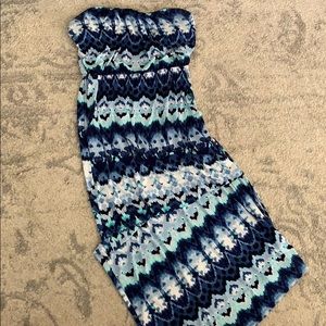 Ikat Print Maxi Dress